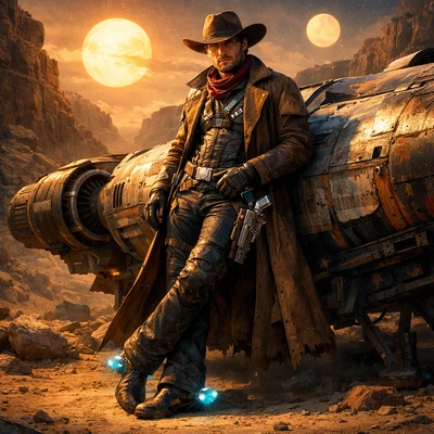 Межгалактический Ковбой — AI промт для GPT Image 1.5