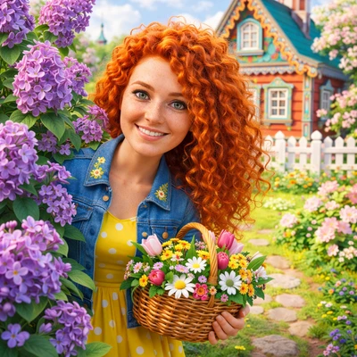 Мультяшный отдых на даче — AI промт для GPT Image 1.5