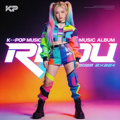 На обложке альбома K-Pop — AI промт для Seedream 4.5