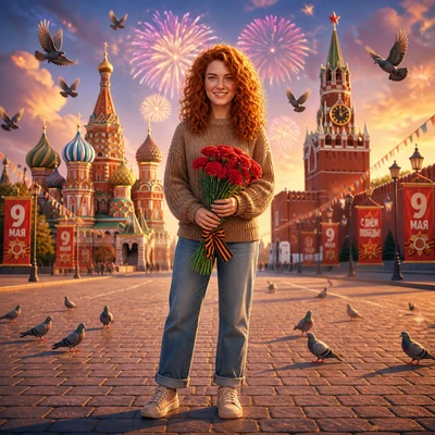 Открытка к 9 Мая: Весенний праздник — AI промт для GPT Image 1.5