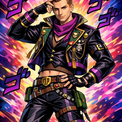 Персонаж аниме JoJo: Bizarre Adventure — AI промт для GPT Image 1.5