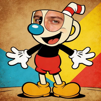 Персонаж игры Cuphead 1930-х — AI промт для Seedream 4.5
