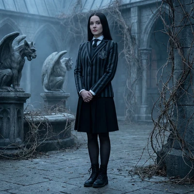Персонаж сериала «Уэнсдей» — AI промт для Nano Banana Pro