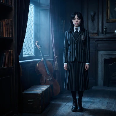 Персонаж сериала «Уэнсдэй» — AI промт для Nano Banana Pro
