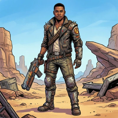 Персонаж в стиле игры «Borderlands» — AI промт для Nano Banana Pro