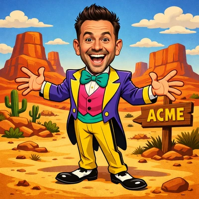 Персонаж в стиле мультфильмов Looney Tunes — AI промт для GPT Image 1.5