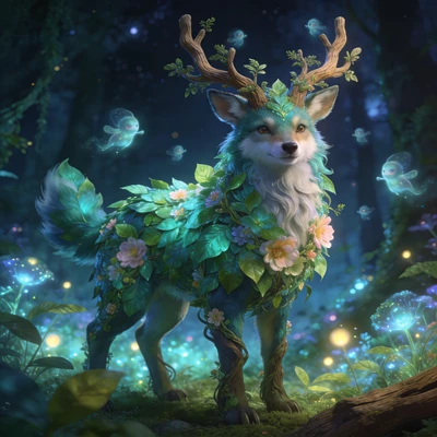 Питомец — Древний Дух Леса — AI промт для Seedream 4.5
