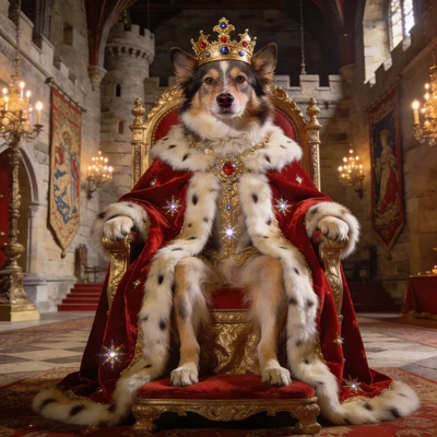 Питомец в образе Короля — AI промт для Seedream 4.5