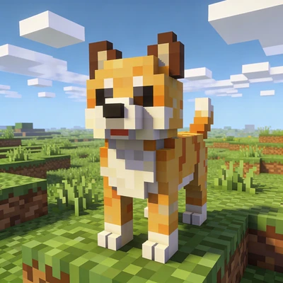Питомец в стиле Minecraft — AI промт для Seedream 4.5