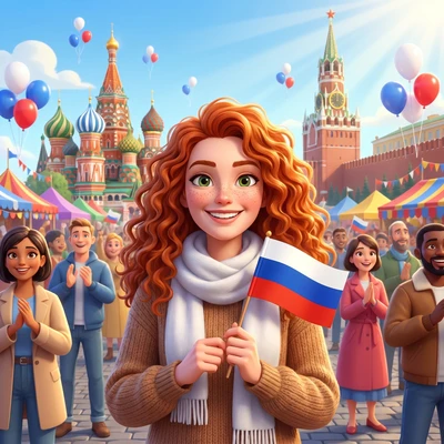 Праздник в сердце Москвы — AI промт для Nano Banana Pro