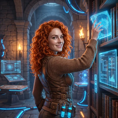 Путешественница во времени RPG — AI промт для Nano Banana Pro