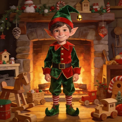 Рождественский эльф-помощник — AI промт для Seedream 4.5