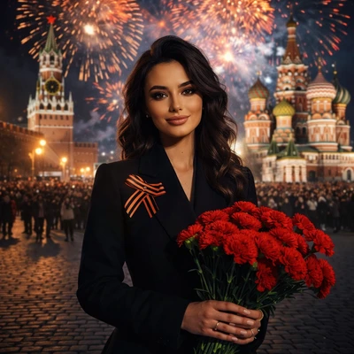 Салют Победы на Красной площади — AI промт для GPT Image 1.5