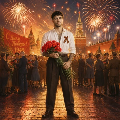 Советский плакат: Майский праздник Победы — AI промт для GPT Image 1.5