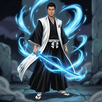 Стиль аниме Bleach: Капитан Готея — AI промт для Nano Banana Pro