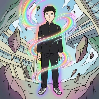 Стиль аниме Mob Psycho 100 — AI промт для Nano Banana Pro