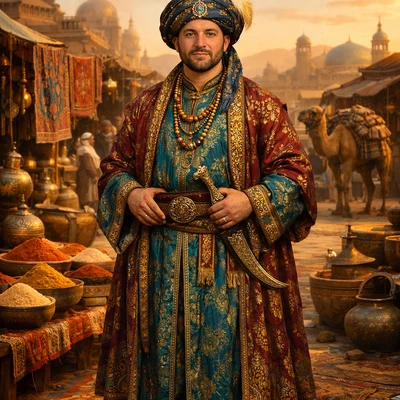 Торговец на Великом шелковом пути — AI промт для GPT Image 1.5