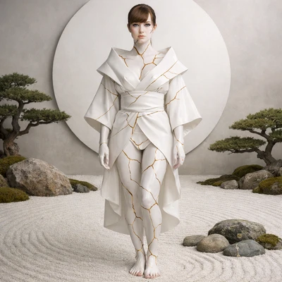 Тренд: «Фарфоровая кукла Kintsugi» — AI промт для GPT Image 1.5