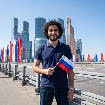 Триколор: Герой современного города — AI промт для Nano Banana Pro