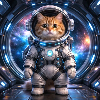 Ваш кот — повелитель космоса — AI промт для GPT Image 1.5