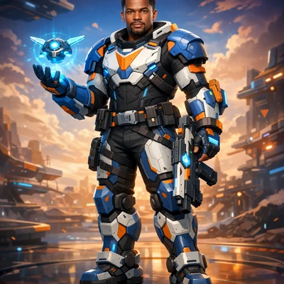 Защитник в стиле «Overwatch» — AI промт для GPT Image 1.5