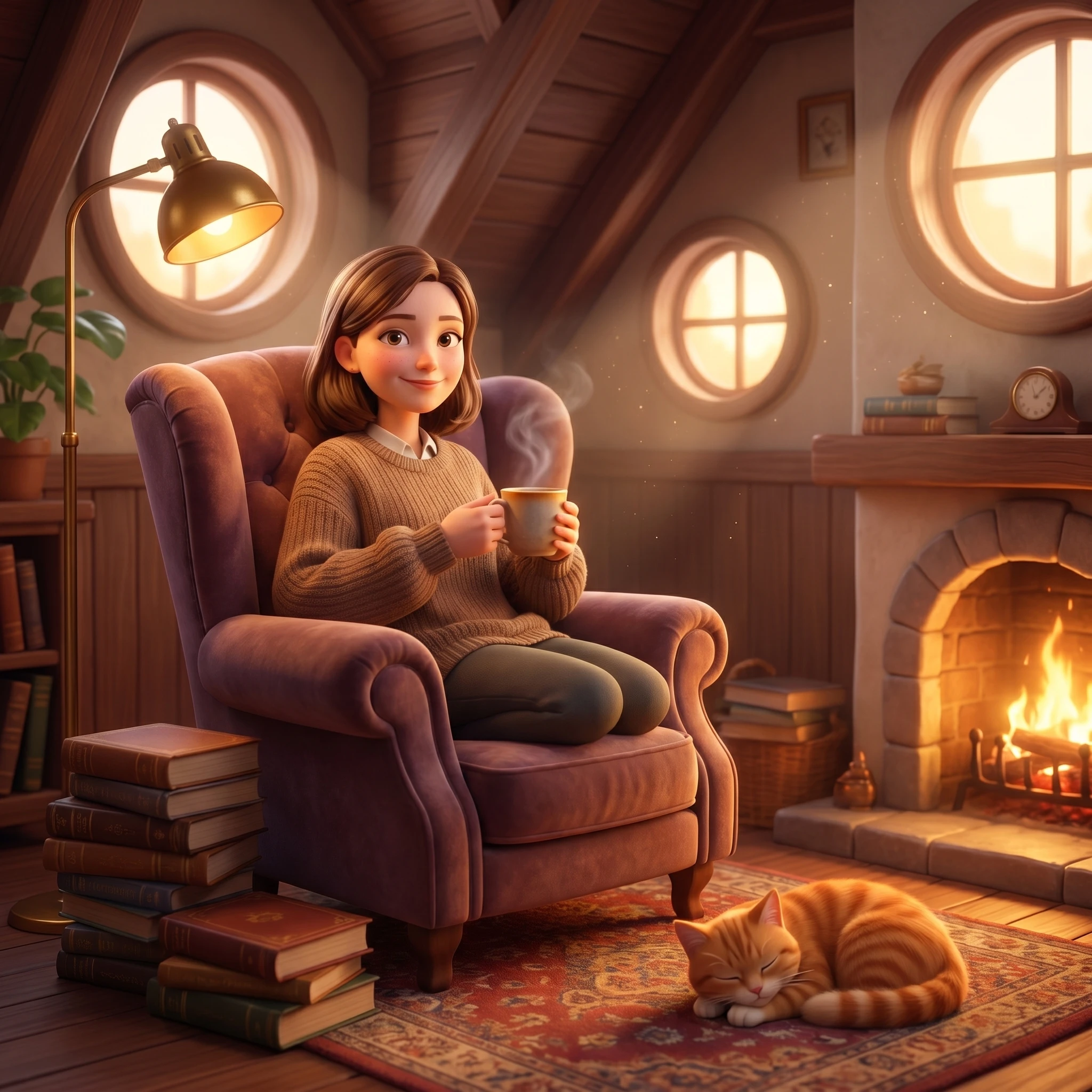 Уютная книжная иллюстрация — Nano Banana Pro промт